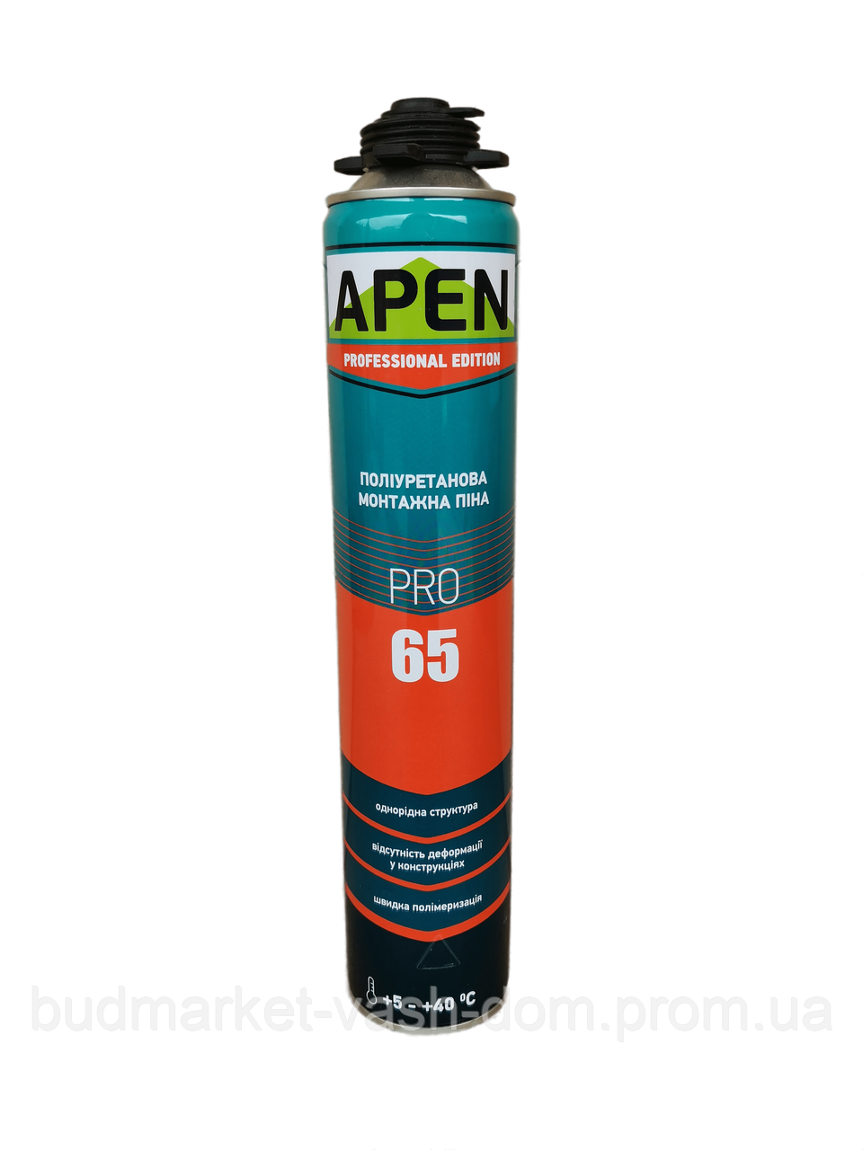 Піна монтажна пістолетна ТМ "Apen" Gunfoam Pro 65 (літня) - 875 мл