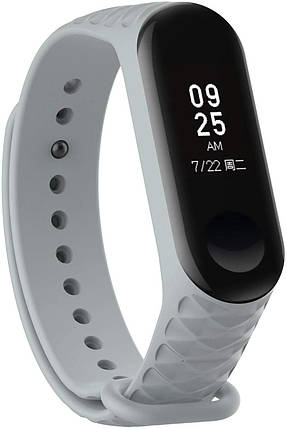 Ремінець TPU Armorstandart Ribbed для Xiaomi Mi Band 4 3 Light/Grey (ARM52103), фото 2