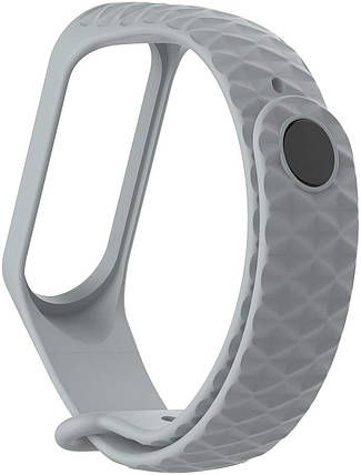 Ремінець TPU Armorstandart Ribbed для Xiaomi Mi Band 4 3 Light/Grey (ARM52103), фото 2