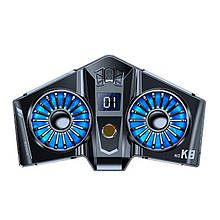 Універсальний подвійний напівпровідниковий радіатор-вентилятор (кулер) для смартфона Union PUBG Mobile K8 Silver