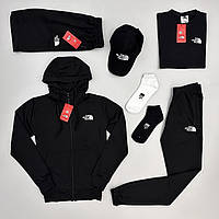 Набір 7в1 the north face кофта-штани-футболка-шорти-кепка-2пари носки .Хит!