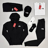 Набір 7в1 the north face кофта-штани-футболка-шорти-кепка-2пари носки .Хит!