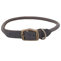 Coastal Circle-T Round Dog Collar КОСТАЛ СЕРКЛ-Т круглый кожаный ошейник для собак 1.2х50см Серый | 1.6x50см