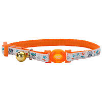 Coastal Fashion Safe Cat Collar КОСТАЛ светящийся ошейник для котов оранжевый кот | 1х20-30см