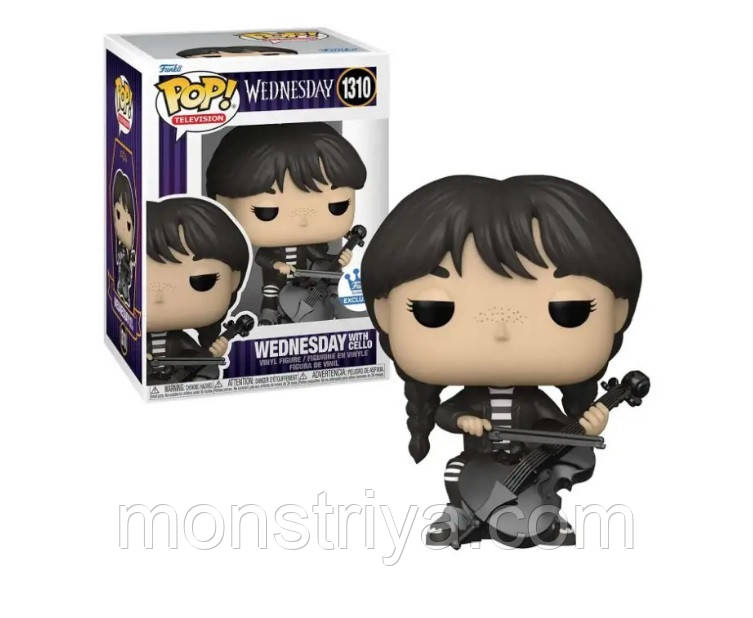 Фігурка Фанко Поп Funko Pop Television Венздей Adдамс Wednesday Addams wish cello з віолончеллю 10 см No1310