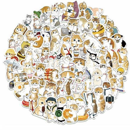 Стикери наклейки Коти Активіст Takara Tomy водонепроникні 64 шт.