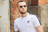 Футболка штани біло-чорний Adidas, фото 4
