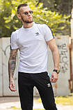 Футболка штани біло-чорний Adidas, фото 5