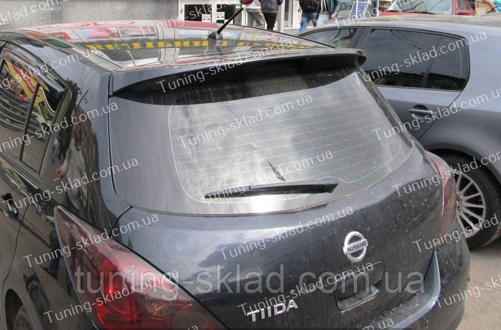 Спойлер Nissan Tiida hatchback (спойлер на заднюю дверь Ниссан Тиида Хетчбэк) - фото 5 - id-p29427111