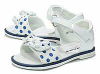 Ортопедичні босоніжки сандалі відкриті літнє взуття для дівчинки 305 білі Казка р.25