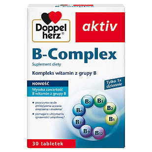 Doppelherz activ B-Complex Комплекс вітамінів групи В, 30 таблеток
