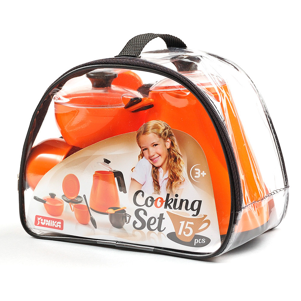 Купить Набір посуду Cooking Set (15 pcs) помаранчева кульок, цена 218.