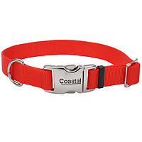 Coastal Metal Buckle КОСТАЛ МЕТАЛЛ ошейник для собак 2.5х36-51cм Красный