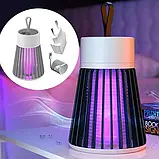 Пастка комарів і комах знищувач антимоскітна лампа електрична Stop Mosquito USB, фото 3