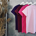 Світло рожева оверсайз футболка Fruit of the loom VALUEWEIGHT базова унісекс 100% бавовна пудра однотонна, фото 10