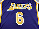 Баскетбольна джерсі майка Леброн Джеймс 6 Лейкерс Nike James Los Angeles Lakers 2023 фіолетово-чорний, фото 3
