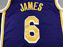 Баскетбольна джерсі майка Леброн Джеймс 6 Лейкерс Nike James Los Angeles Lakers 2023 фіолетово-чорний, фото 4
