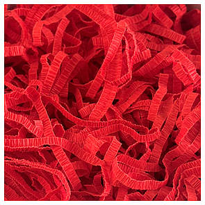Паперовий наповнювач гофрований, червоний  1 кг