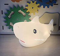 Силиконовый детский ночник светильник Акула Shark аккумуляторный usb losso