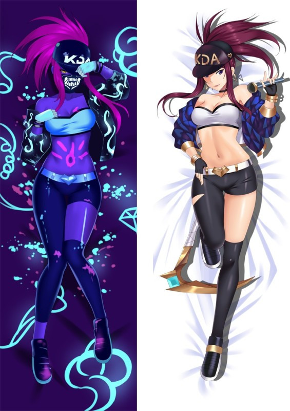 Дакімакура 150х50 см Акалі Ліга Легенд League of Legends Akali Подушка з наволочкою двостороння