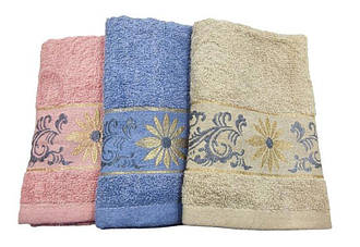 Набір рушників 3 шт (Махра) | Рушники для обличчя та рук "Класика" | 45х90