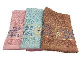 Набір рушників 3 шт (Махра) | Рушники для обличчя та рук "Класика" | 45х90