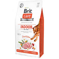 Сухой корм Brit Care Cat GF Indoor Anti-stress для домашних кошек (курица) 7 кг