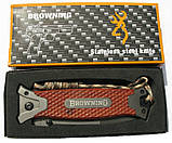 Ніж викидний Browning 364, фліпер, дерево, темляк, фото 4