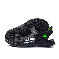 Чоловічі шкіряні сандалі Nike NS Green (репліка)