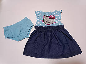 Крмплект сукня дитяча Hello Kity літня з трусиками, розмір 6/9 міс