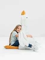 Прикольные игрушки для девочек Гусь 180 см Белая, Игрушка подушка антистресс, Игрушки ИКЕА