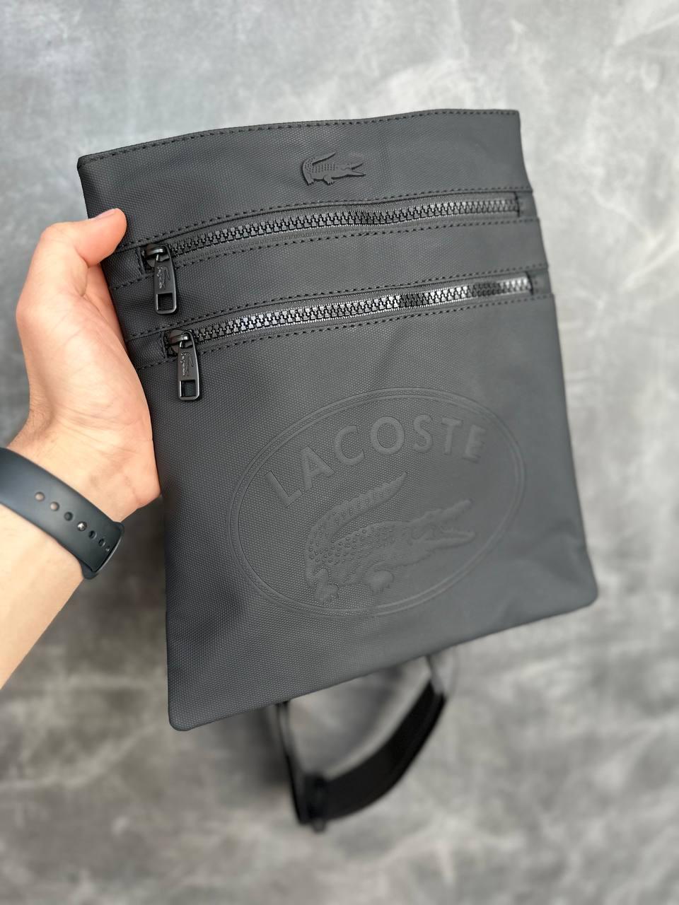 Чоловіча Чорна Сумка Месенджер Lacoste