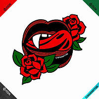 Термоаплікація Троянди, губи, вампір