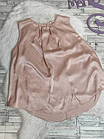 Женская атласная блуза H&M цвета пудра Размер 46 М
