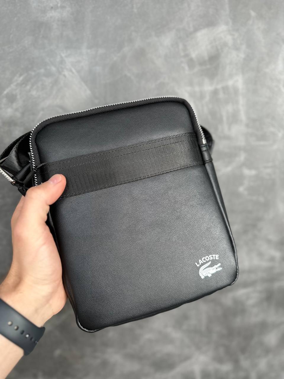 Чоловіча Чорна Сумка Месенджер Lacoste