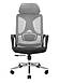 Крісло для комп'ютера з підлокітниками та підголовником офісне сіткове Монеро Monero сіре ТМ Richman, фото 2