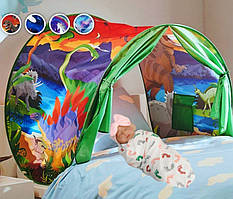 Дитячий намет тент для сну Dream Tents Зелений з Динозаврами