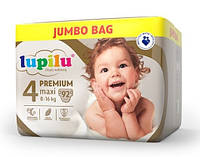 Подгузники Lupilu Premium JUMBO BAG Maxi 4 8-16 кг 92 шт