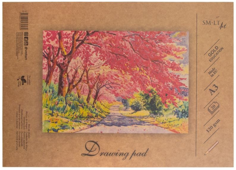 Альбом для малювання А3 20 л. 120 г/м Smiltainis 3PS-20, фото 1