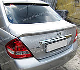 Спойлер Нісан Тііда седан (спойлер на кришку багажника Nissan Tiida sedan), фото 6