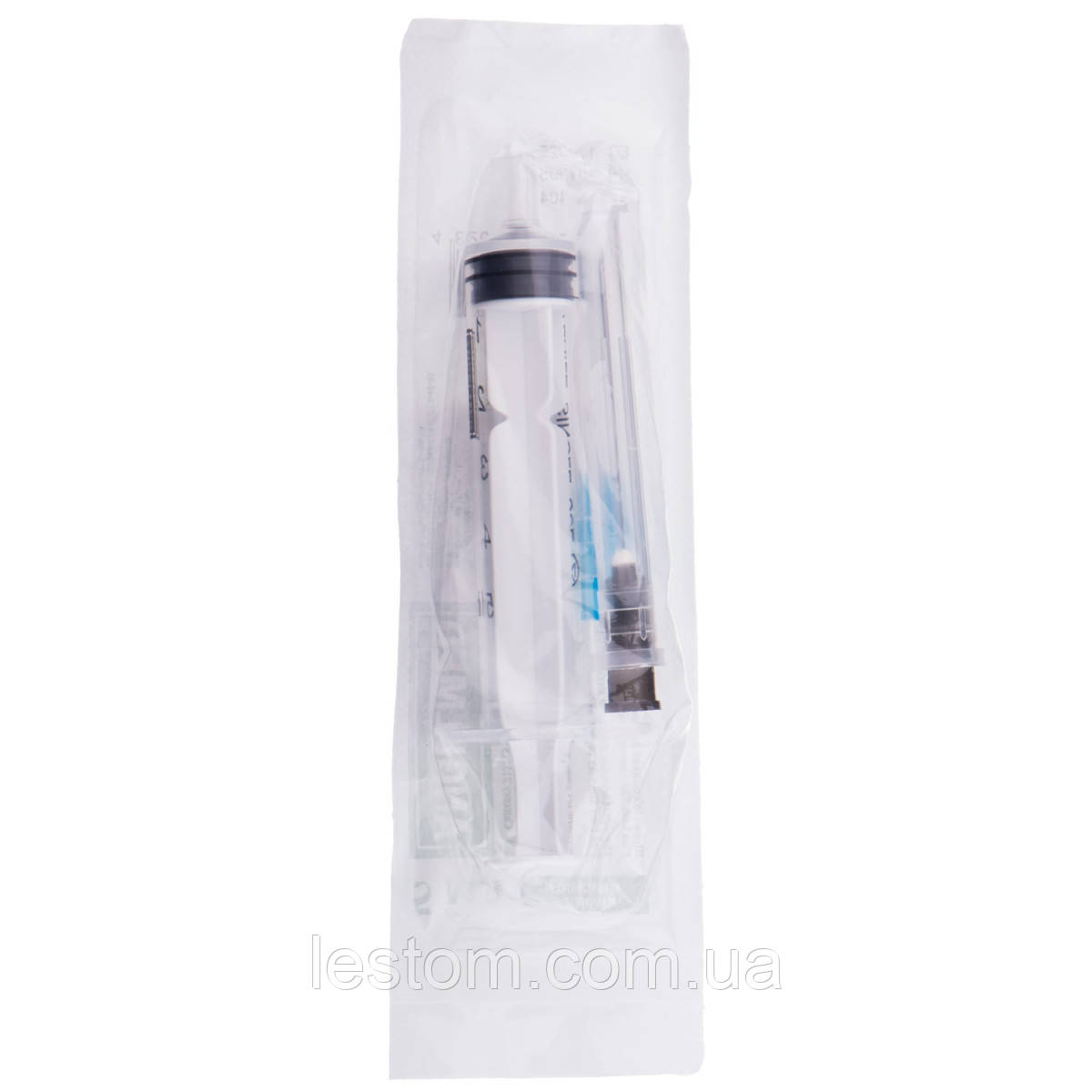 Шприц ін'єкційний 3-х компонентний 5 мл Luer Slip з двома голками, 23G (0,6x30 мм) та 22G (0,7x40 мм), Luer