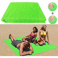 Пляжный коврик анти-песок 200х200 см (салатовый) DL