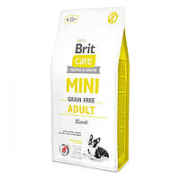 Сухой корм Brit Care GF Mini для взрослых собак миниатюрных пород с ягненком 7 кг беззерновой гипоаллергенный