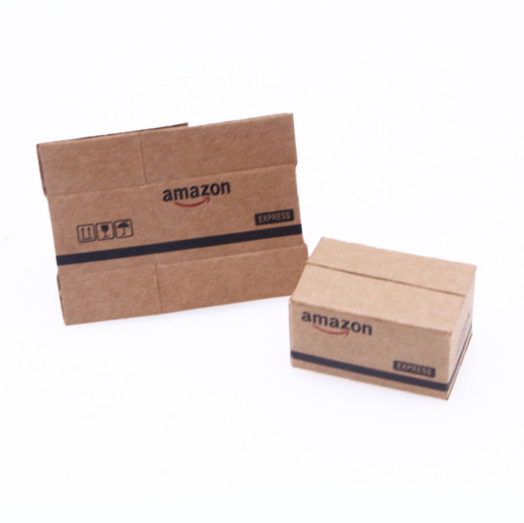 Мініатюра коробка картонна Amazon 4.5*2.5, фото 1
