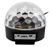 Музичний міні-проектор для вечірок LED Crystal magic ball light MP3 SD card з флешкою