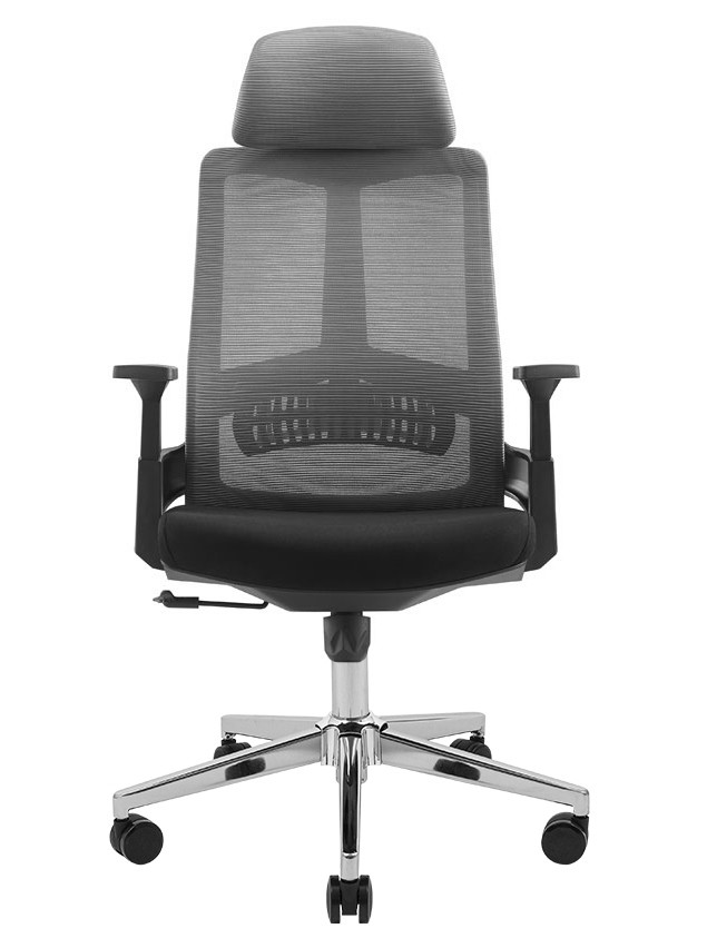 Крісло офісне комп'ютерне із сітчастою спинкою Токен Token сіре Richman, фото 1