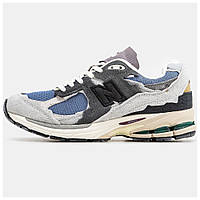 Чоловічі кросівки New Balance 2002R Gray Blue, сірі замшеві кросівки нью беланс 2002 нб, NB 2002R