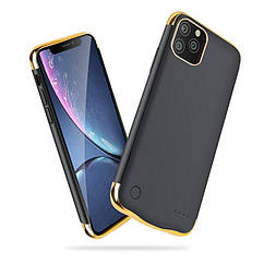 Чохол-акумулятор XON PowerCase для iPhone 11 Pro Max 6000 mAh Чорний/Золотий (PCBS1111460G 2049)