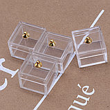 Мініатюра ящик з кришкою 2.5*2.5*2 см Прозорий, фото 2