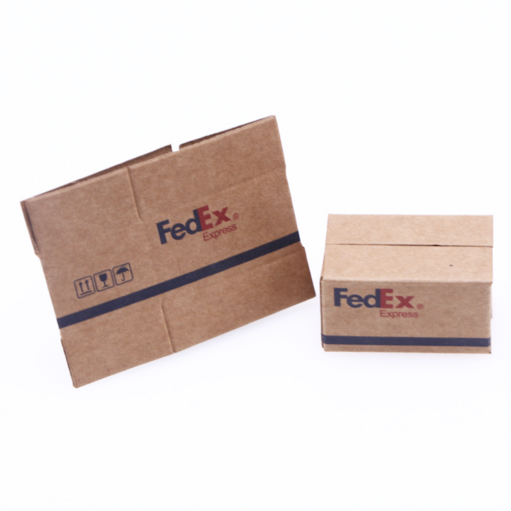 Мініатюра коробка картонна FedEx 4.5*2.5, фото 1